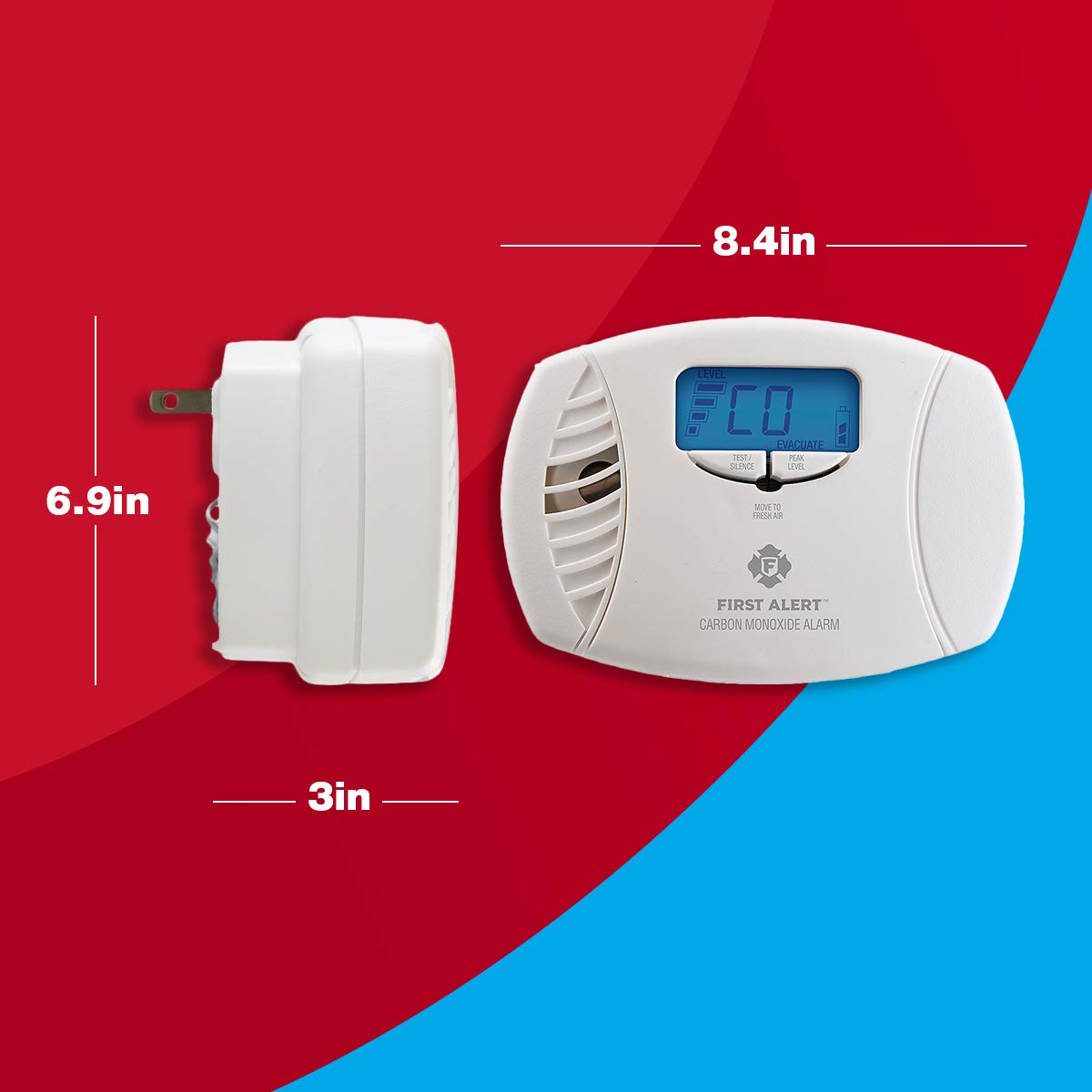 Plug in Carbon Monoxide Alarm with Digital Display T49669