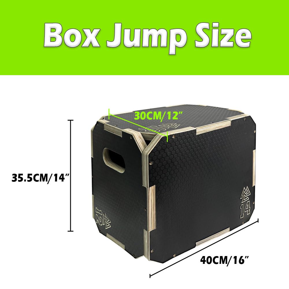 3 in 1 Non-Slip Wooden Plyometric Jump Box B9267