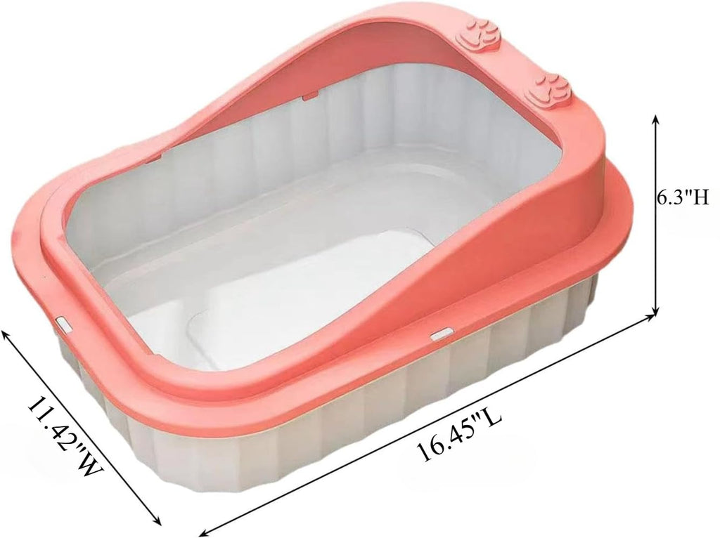 Semi Enclosed Anti Splash Cat Litter Tray T4090