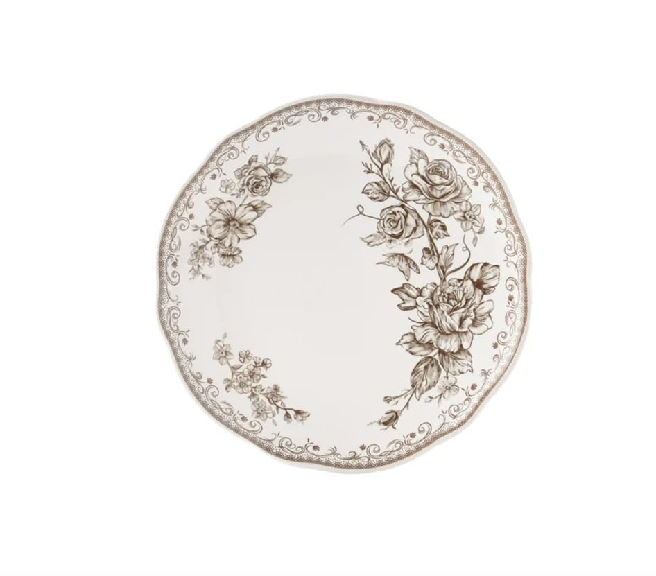 Brown 12-Piece Stoneware Dinnerware Set R821
