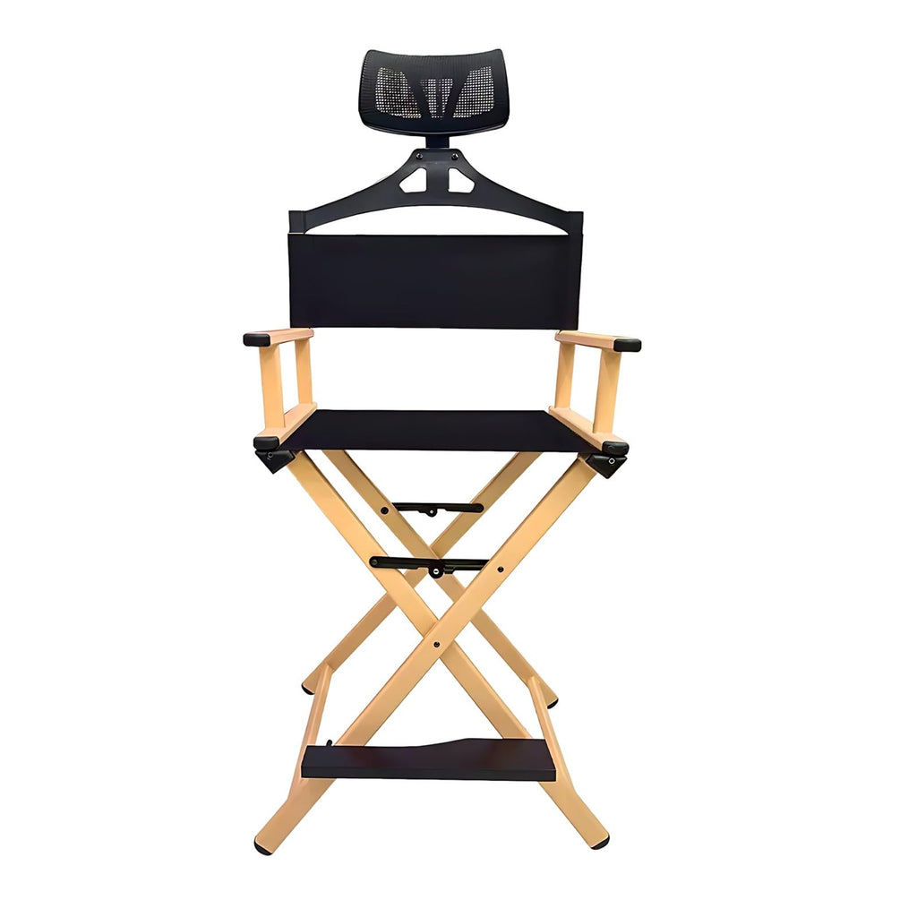 Extra Tall Foldable Directors Chair with Adjustable Mesh Headrest E405117