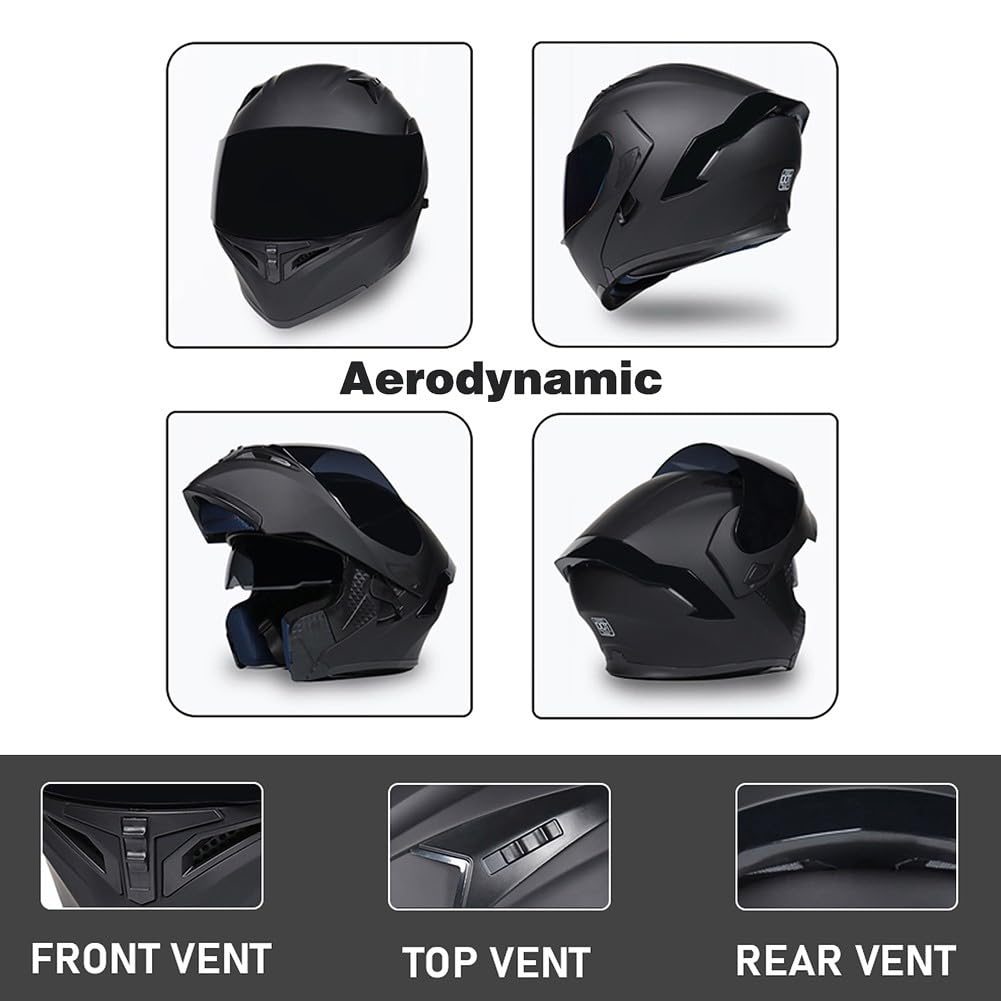 DOT Approved Flip Up Full Face Modular Motorcycle Helmet J87360