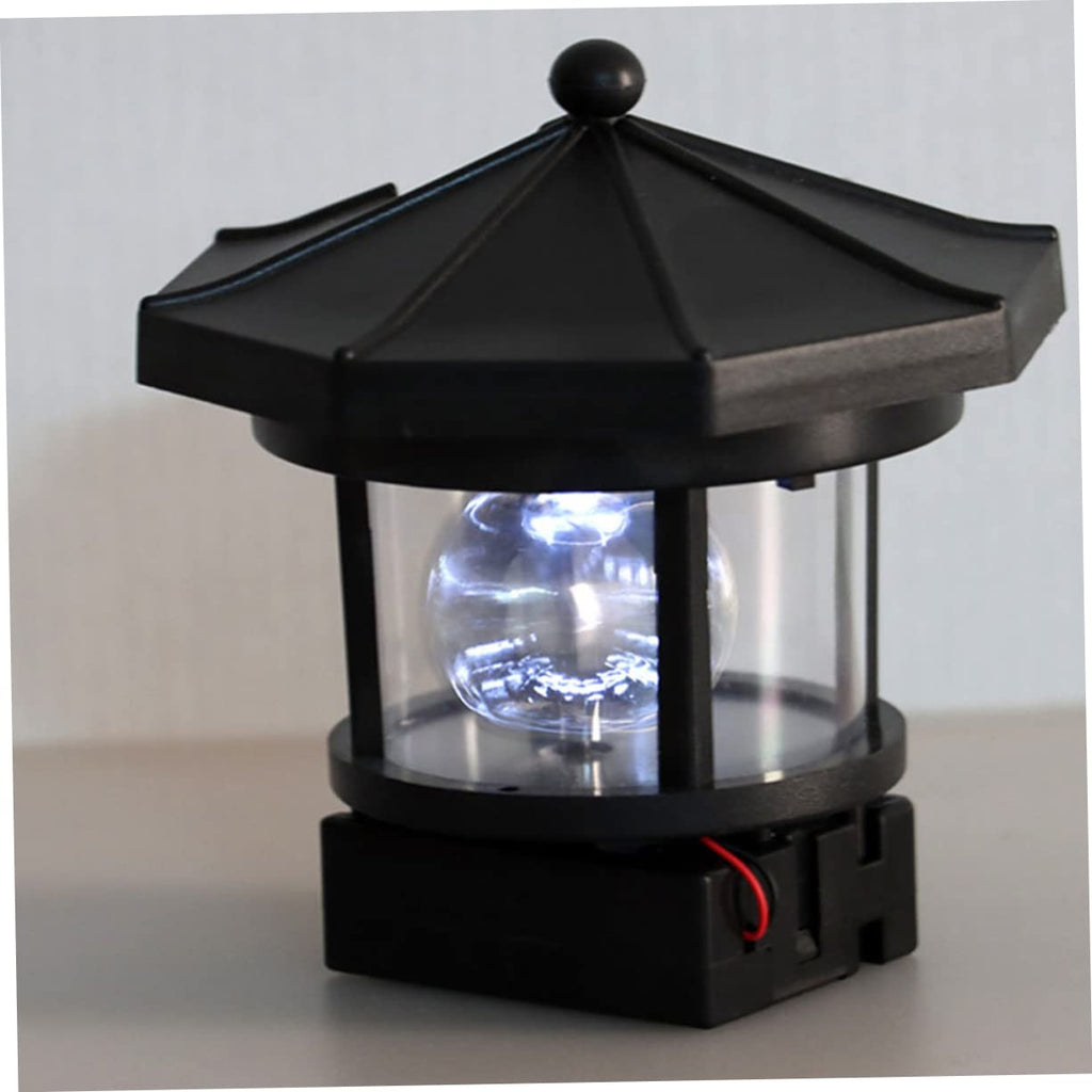 Solar Lighthouse Rotating Lamp Resin Garden Decorative Lights R857