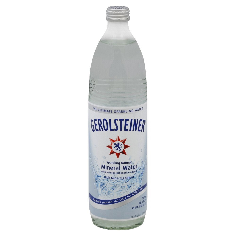 Natural Sparkling Mineral Water Glass Bottle 25.3 oz Q639151