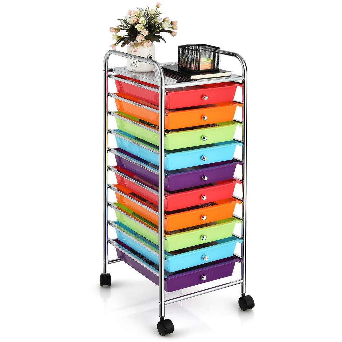 10 Drawer Rolling Storage Cart Z394