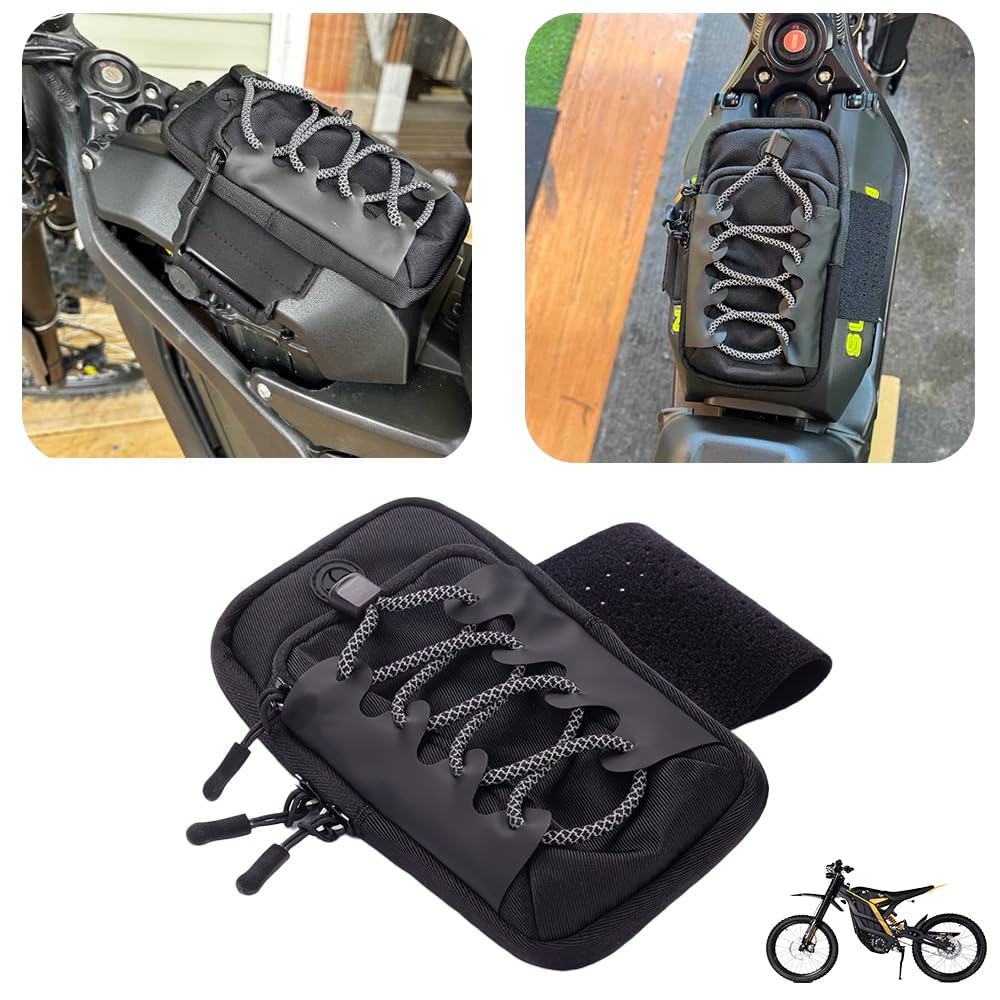 Black Motorcycle Front Battery Frame Storage Bag K756