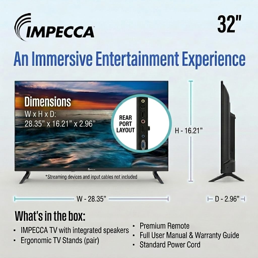 32” LED Flat Screen TV V5765