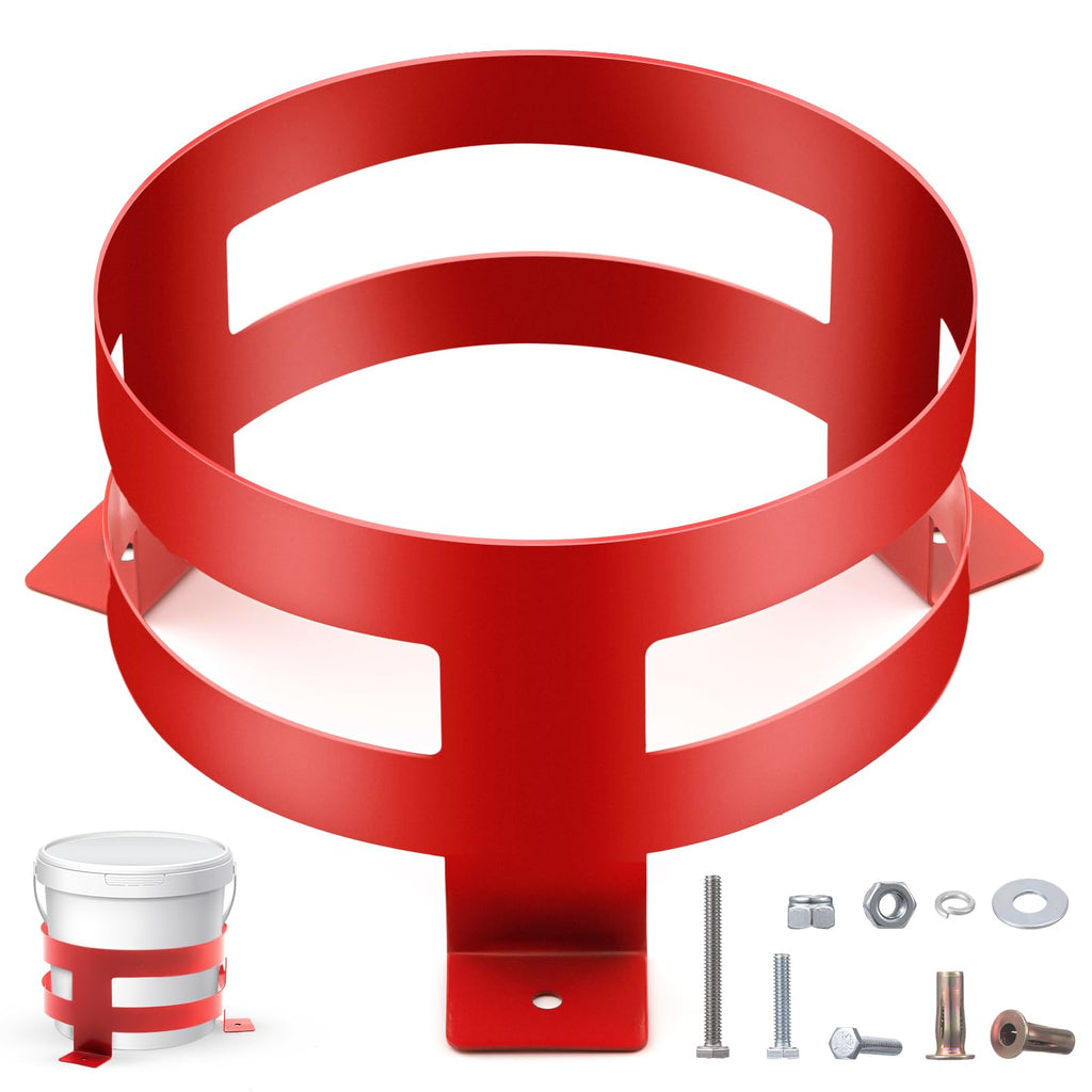 2 Pcs 5 Gallon Red Bucket Holder Mount W410