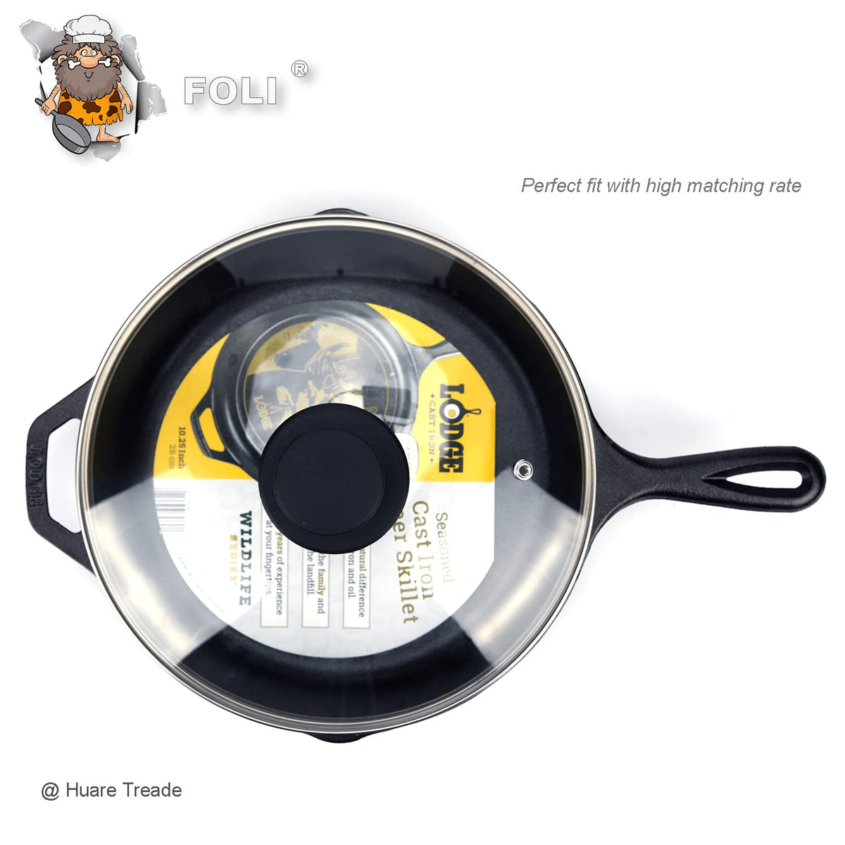 10.25 Inch Tempered Glass Lid with Steam Vent D51223