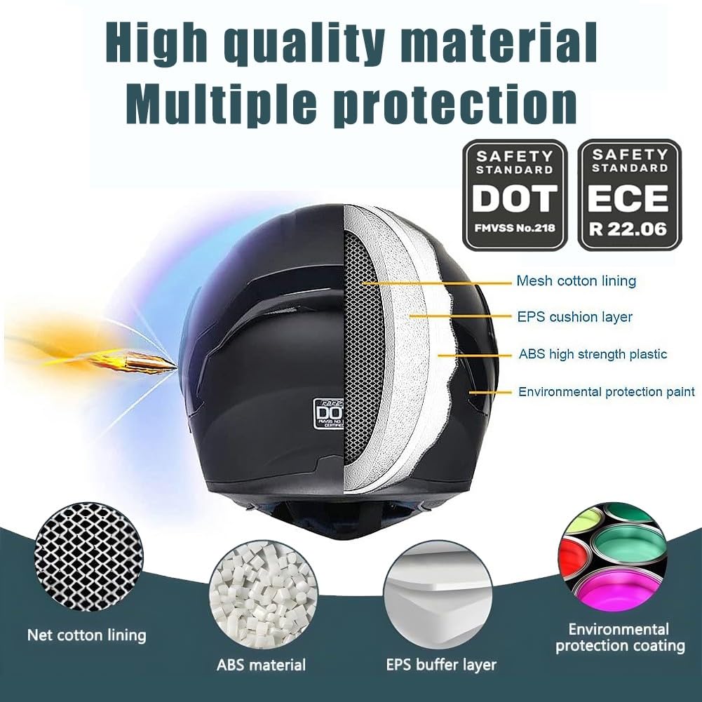 DOT Approved Flip Up Full Face Modular Motorcycle Helmet J87360