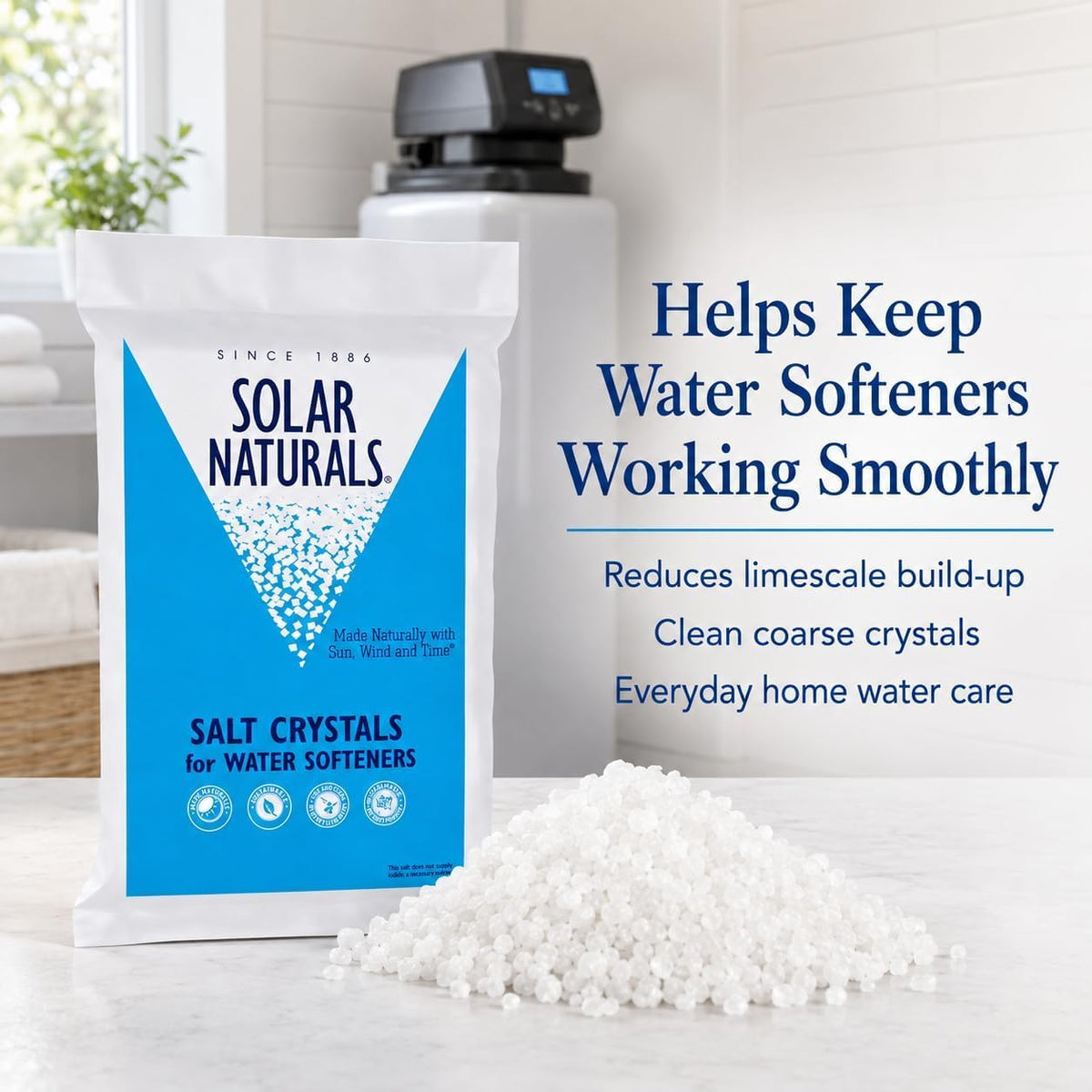 40 lb Natural Solar Salt Crystals Z6023