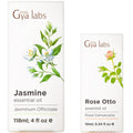 Jasmine and Rose Essential Oils Set 4 Fl Oz Q271
