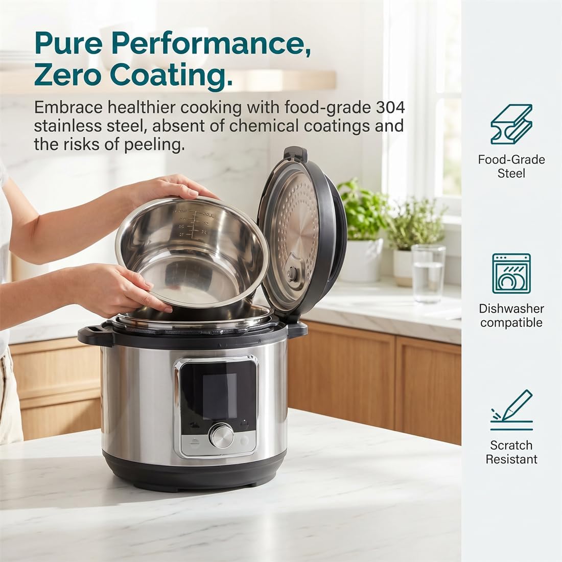 Stainless Steel 3L Rice Cooker Inner Pot W652108