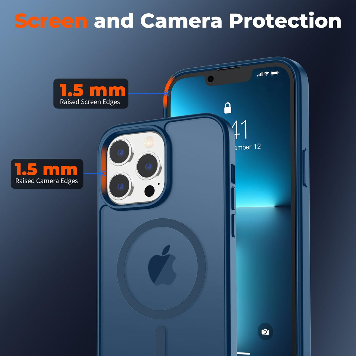 Magnetic iPhone 13 Pro Max Case Dark Blue Z398534