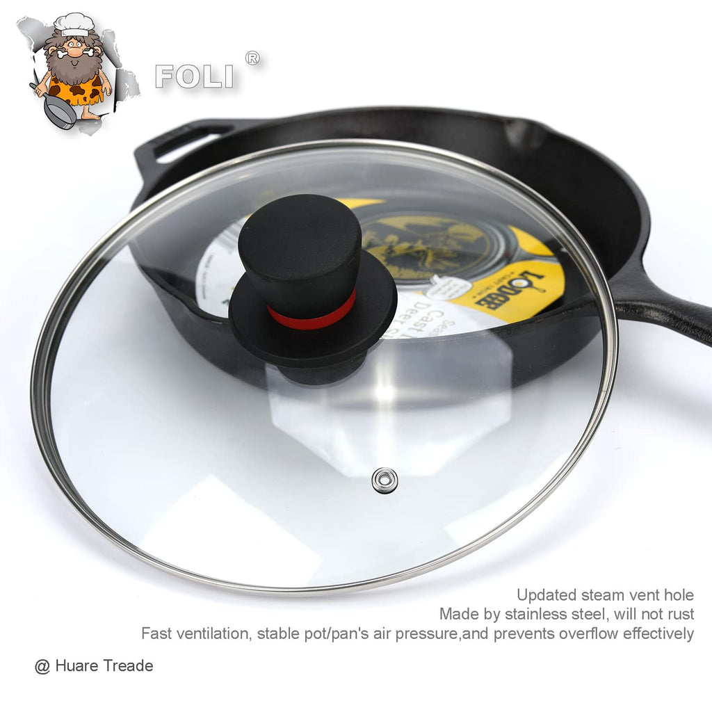 10.25 Inch Tempered Glass Lid with Steam Vent D51223