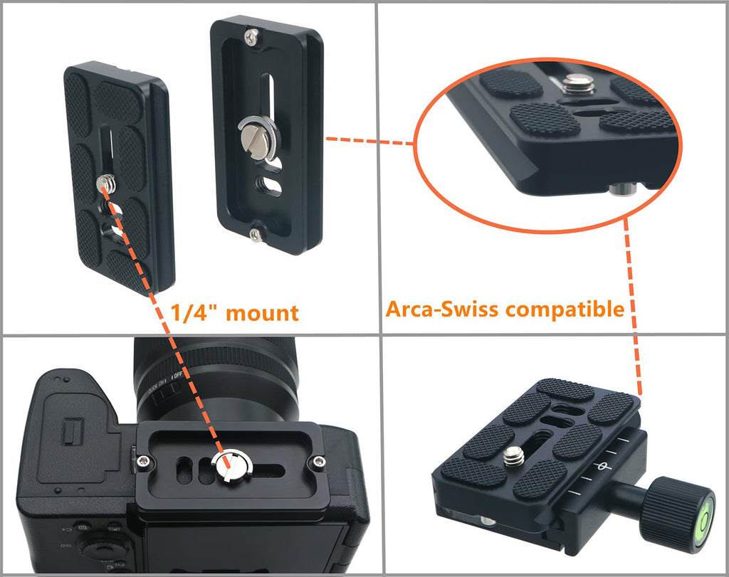 70mm Aluminum Quick Release Plate with 1/4" Screw Y734585
