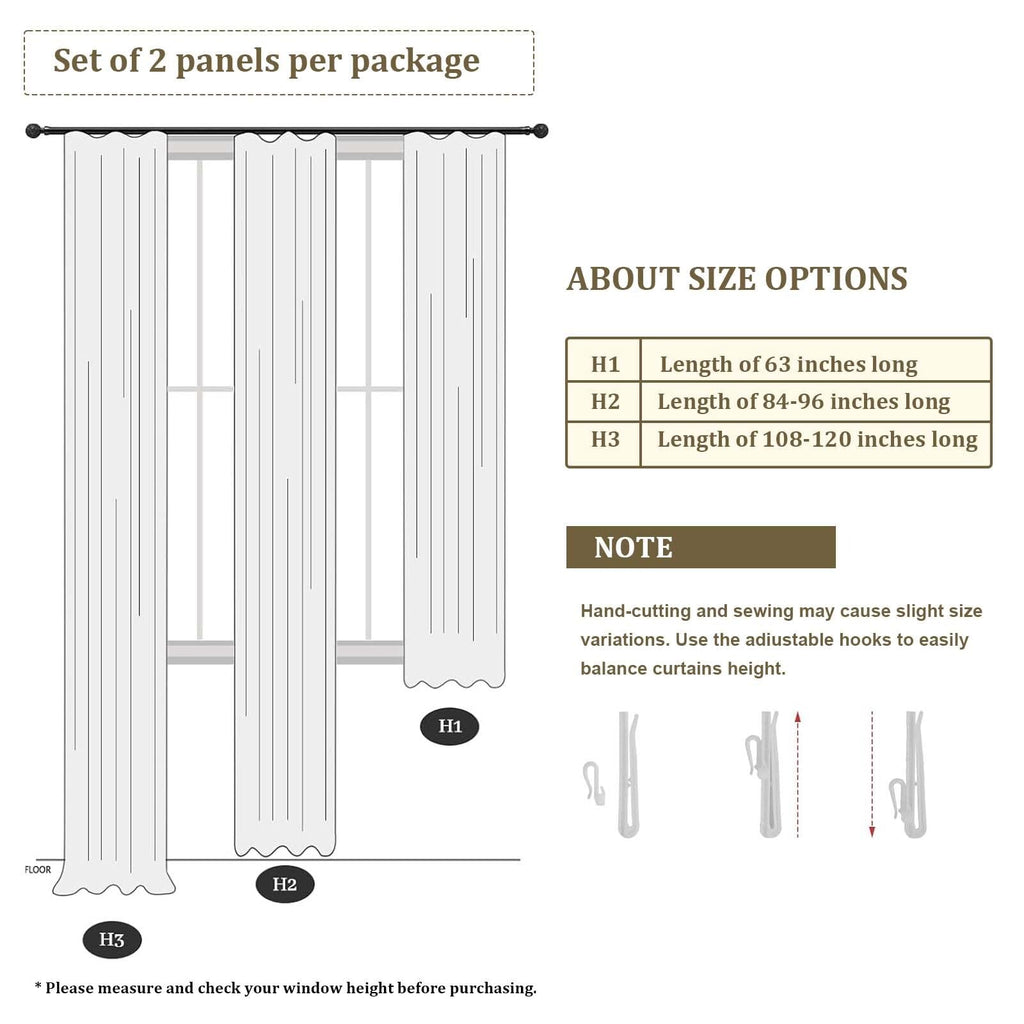 Extra Wide Pinch Pleated Curtains 90 Inches Long 2 Panels Set B865176