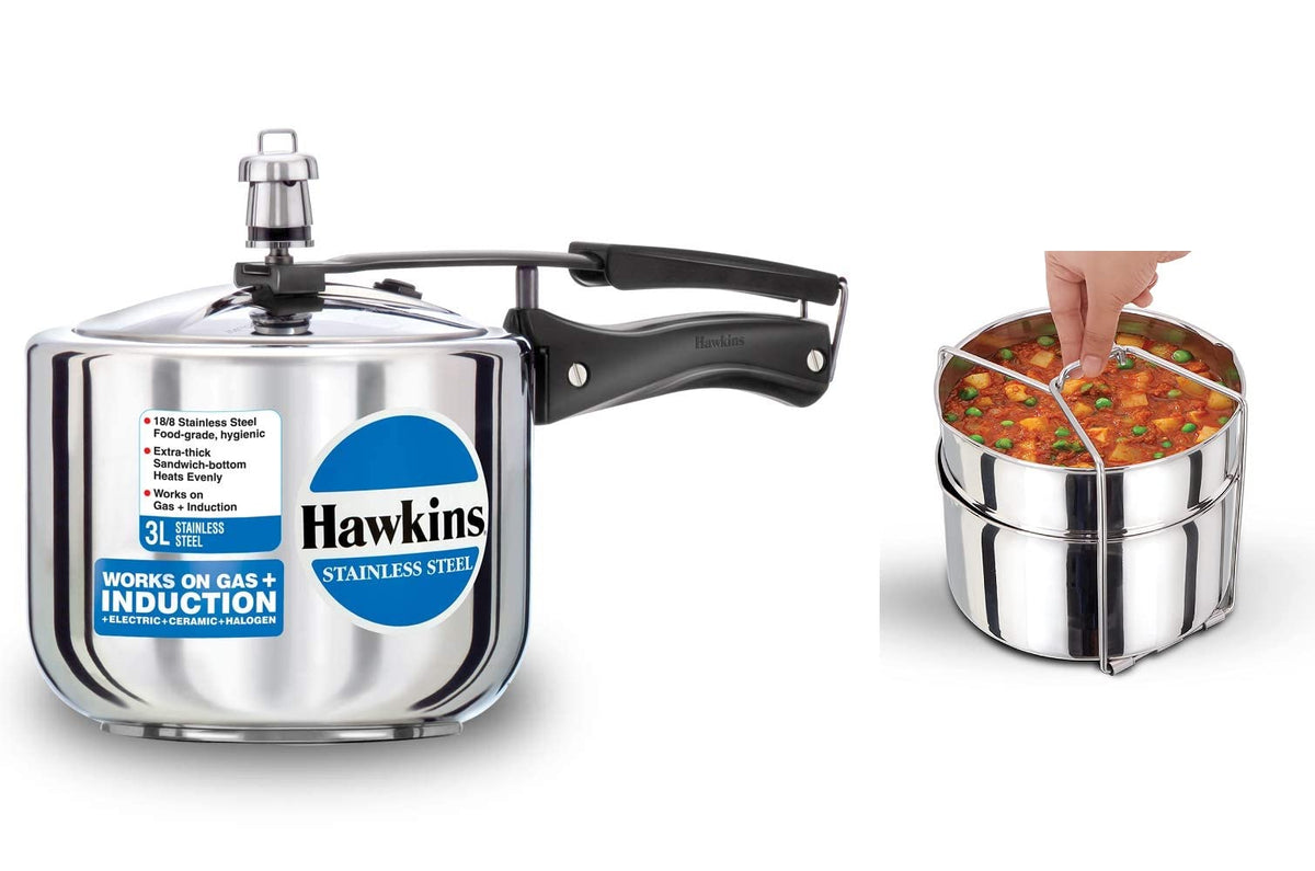 Stainless Steel Pressure Cooker, 3 Litres N56247