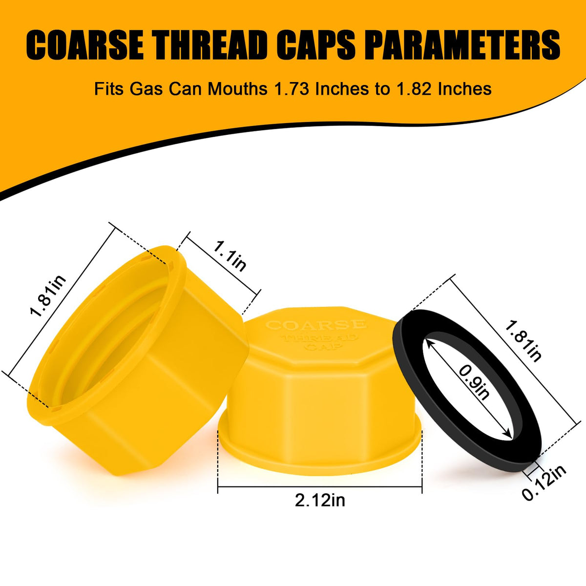 Gas Can Cap 5 Gallon Coarse Thread T1118
