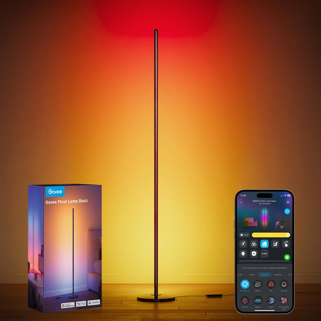 Black RGBIC LED Floor Lamp G71042