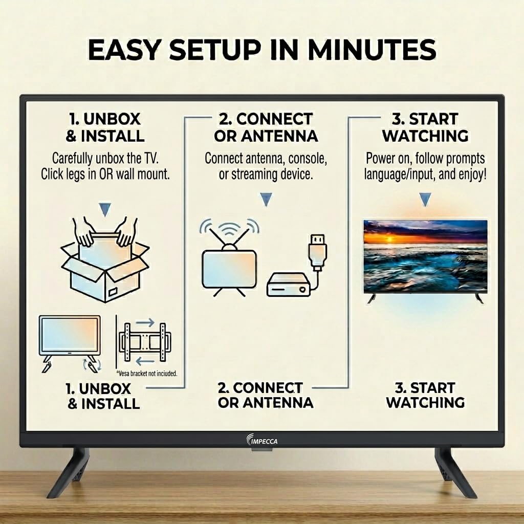 32” LED Flat Screen TV V5765