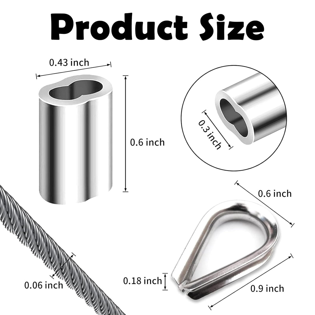 1/8 inch Stainless Steel Wire Rope Kit, 33ft R77109
