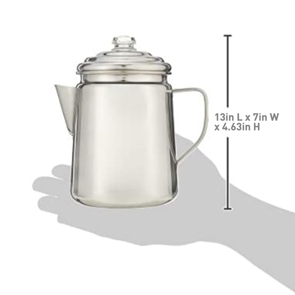 Stainless Steel 12-Cup Coffee Percolator D947