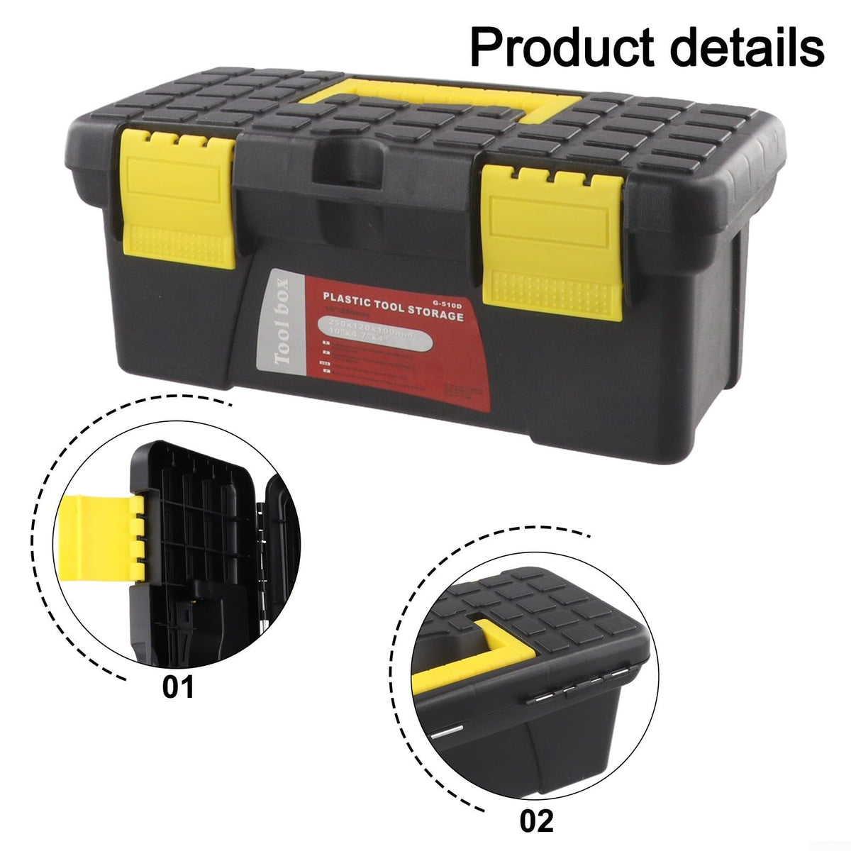 10 Inch Lockable Tool Box Q94514