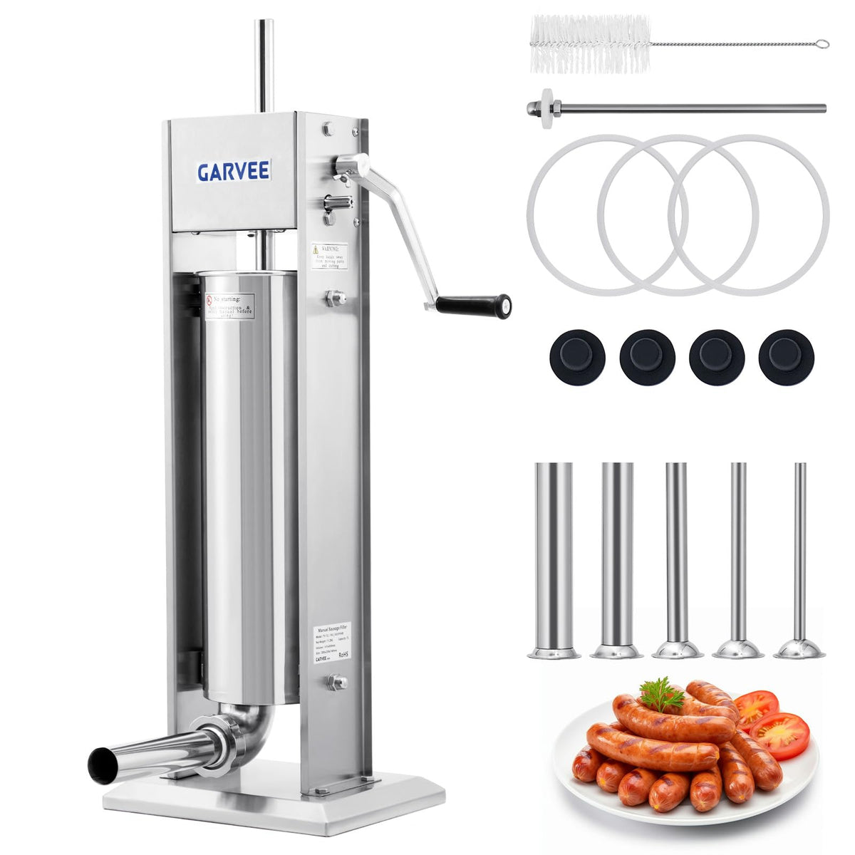 7L Stainless Steel Manual Sausage Stuffer I1140