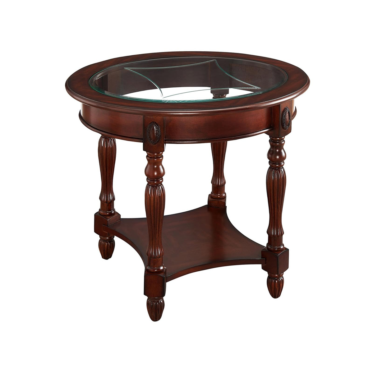 Solid Wood Oval End Table R95676