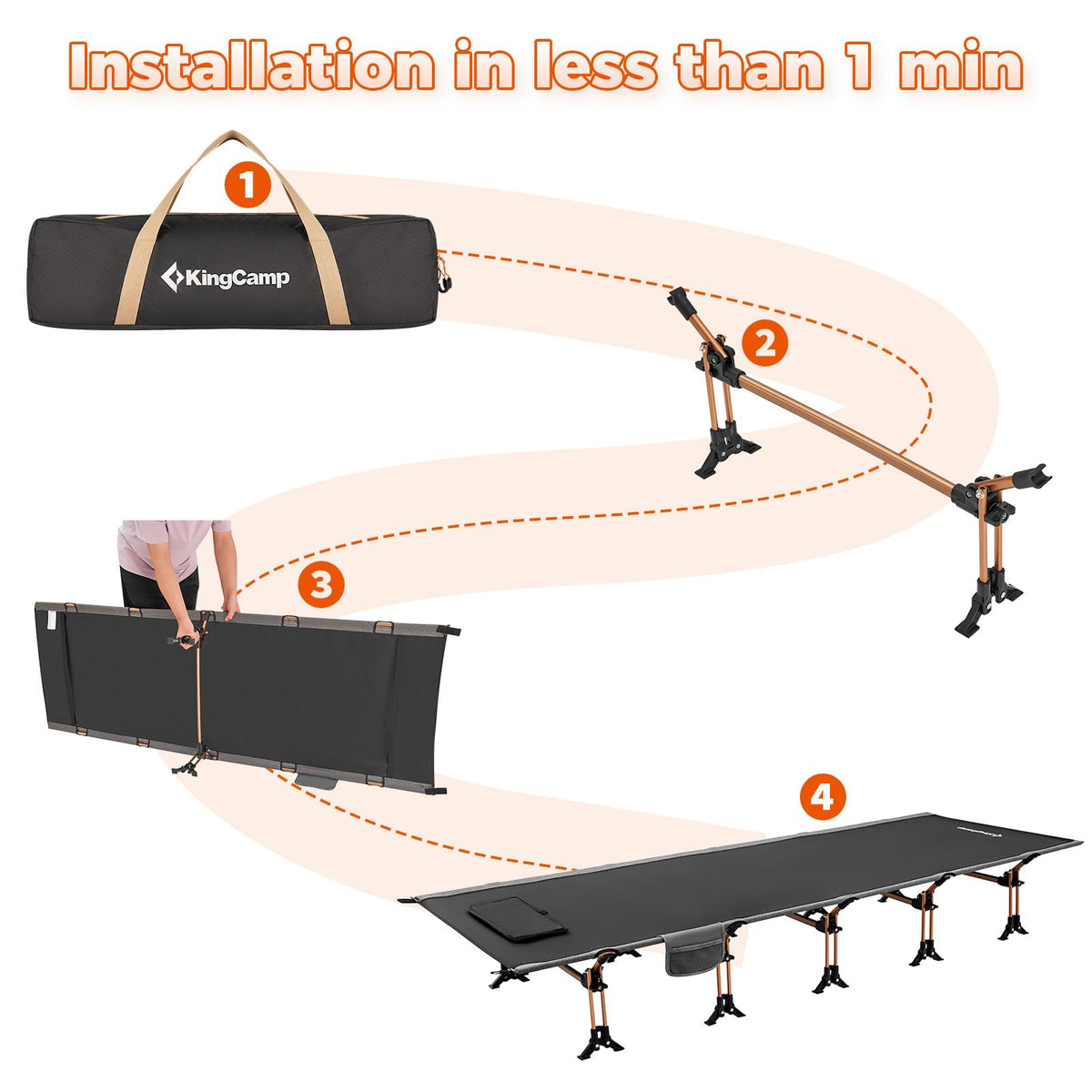 Lightweight Camping Cot T217