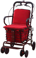 Folding Carbon Steel Rollator Walker Shopping Trolley S140