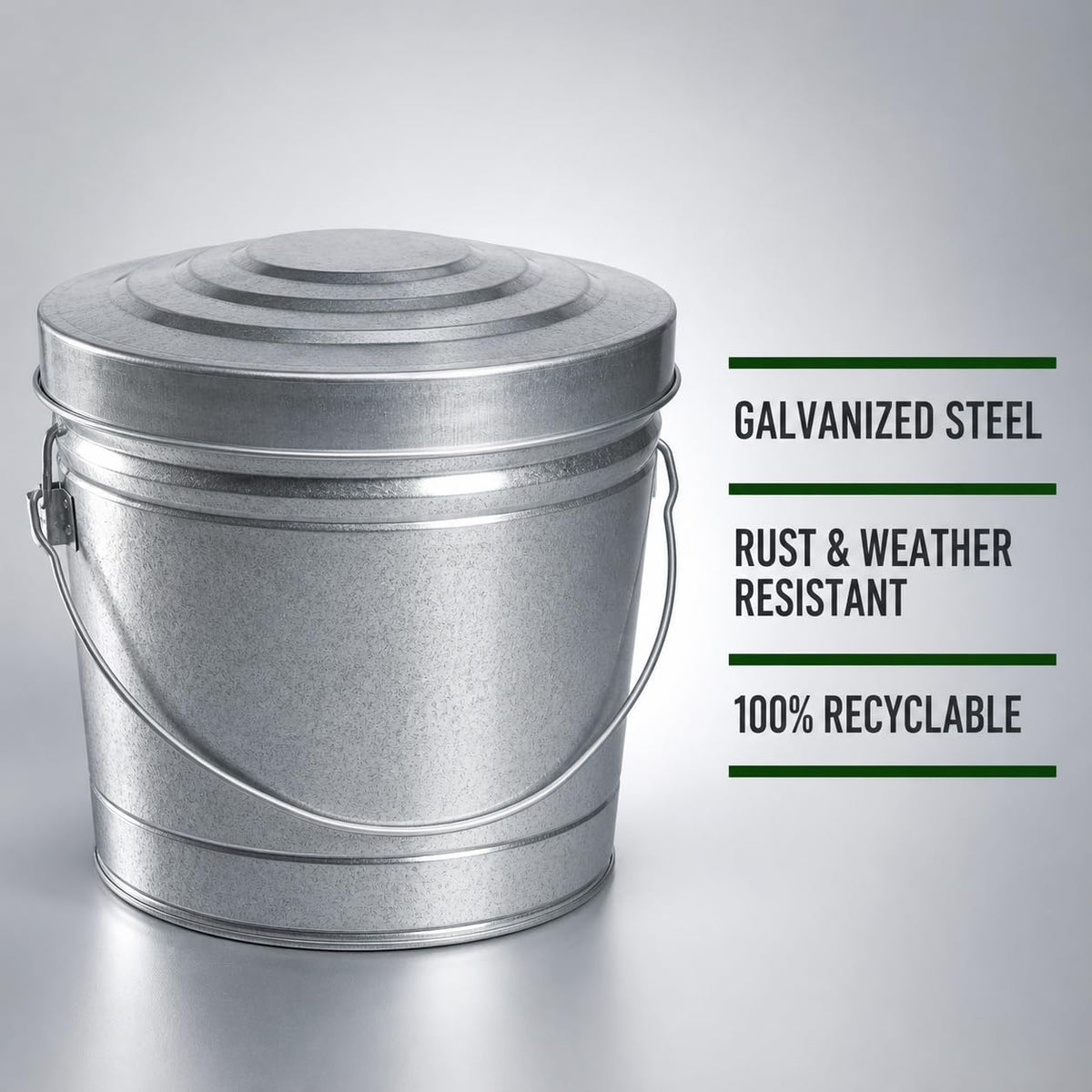 6 Gallon Steel Locking Can with Wire Handle M190