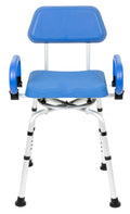 Blue Padded Shower Chair with Back and Arms N6082