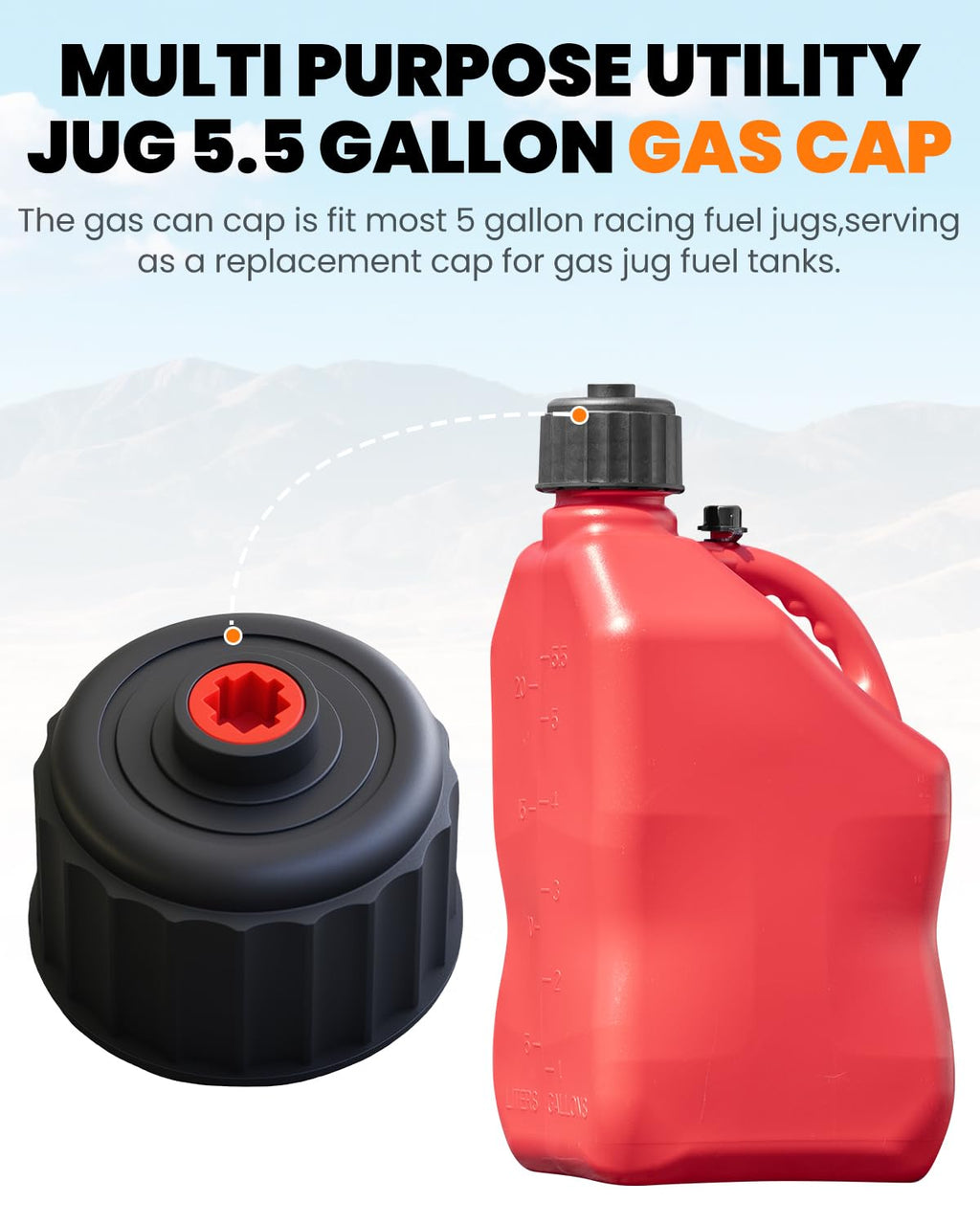 2 Pack Replacement Fuel Jug Cap O5901