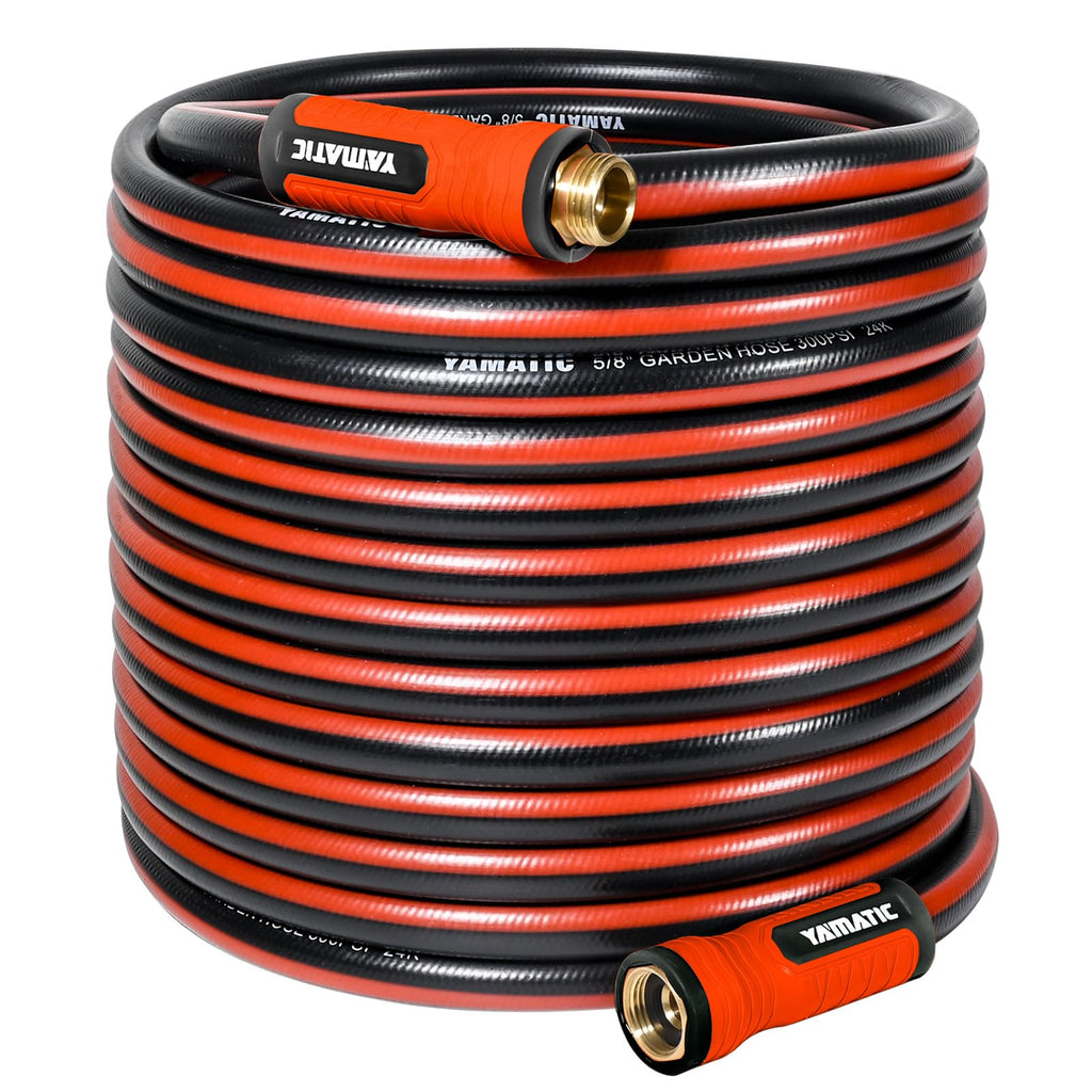 100ft Garden Hose 5/8in I.D. with Swivel Brass Handle Z896