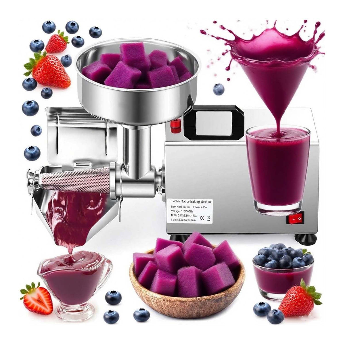 450W Stainless Steel Electric Sauce Maker T5511