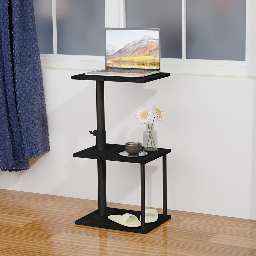 Swivel Side Table with Storage Shelf P4459