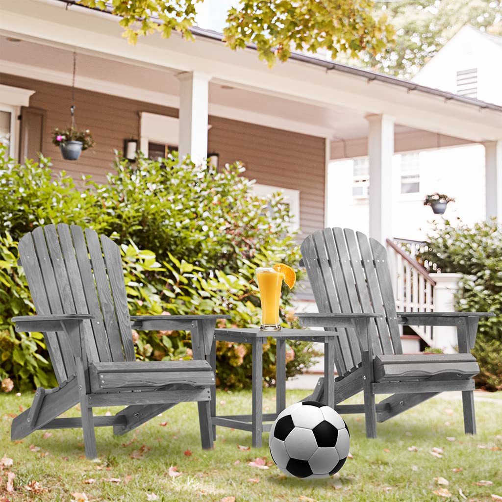 Folding Adirondack Chairs Set of 2 Grey R981