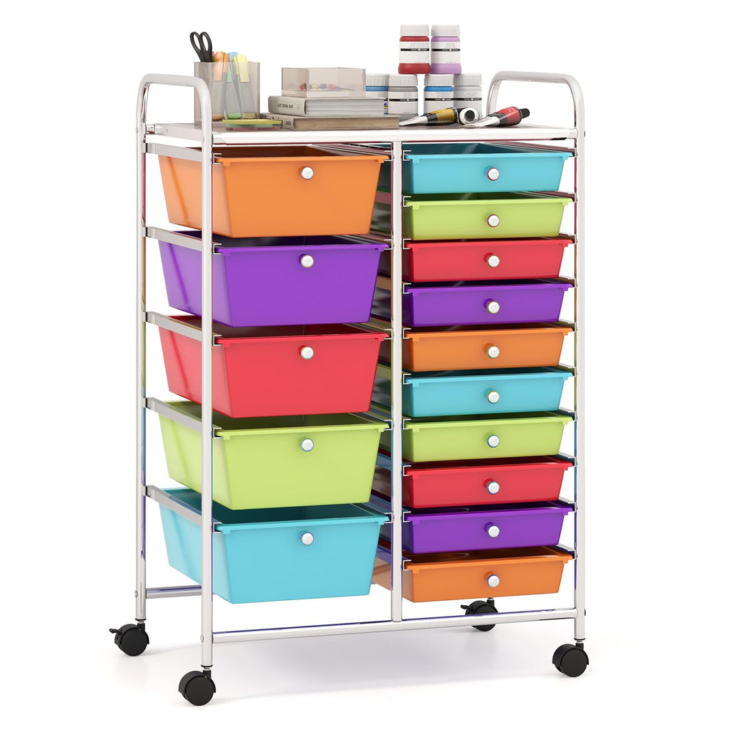 15 Drawer Rolling Storage Cart F6721