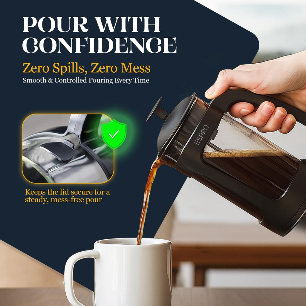 Black 17oz French Press Coffee Maker F4718
