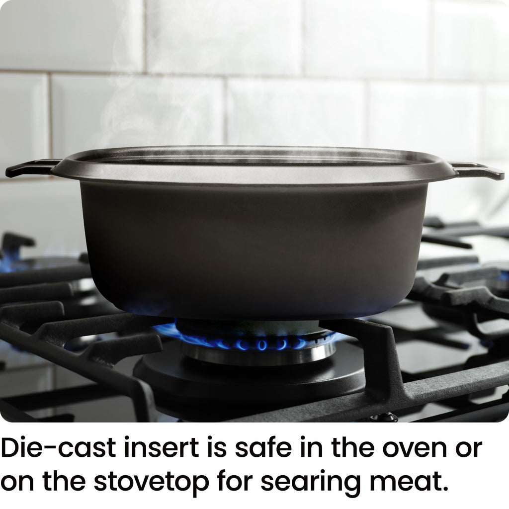 6-Quart Electric Slow Cooker with Removable Nonstick Insert Y8497