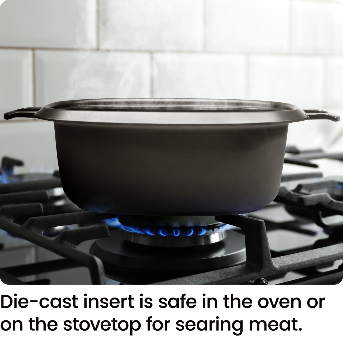 6-Quart Electric Slow Cooker with Removable Nonstick Insert Y8497