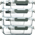 30 oz Glass Food Storage Containers with Lids P7941