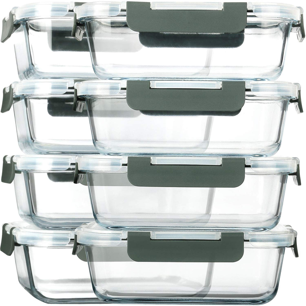30 oz Glass Food Storage Containers with Lids P7941