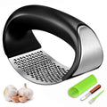 Stainless Steel Garlic Press Rocker with Silicone Peeler Z40077