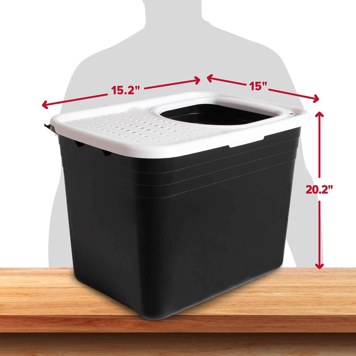 Top Entry Litter Box with Filter L7075