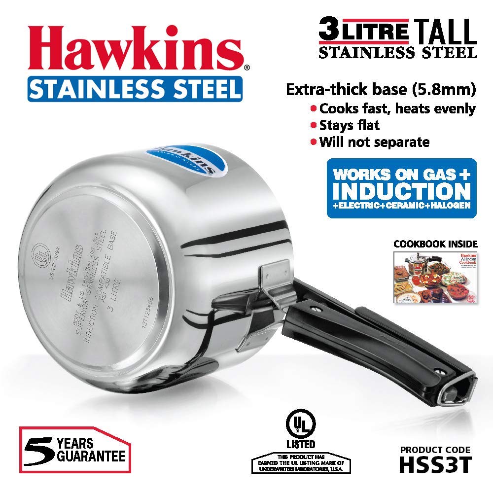 Stainless Steel Pressure Cooker, 3 Litres N56247