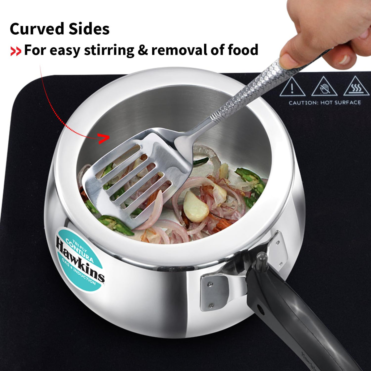 3 Litre Triply Stainless Steel Pressure Cooker Z23482