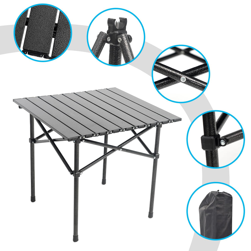 Portable Aluminum Folding Camping Table with Carry Bag C727694